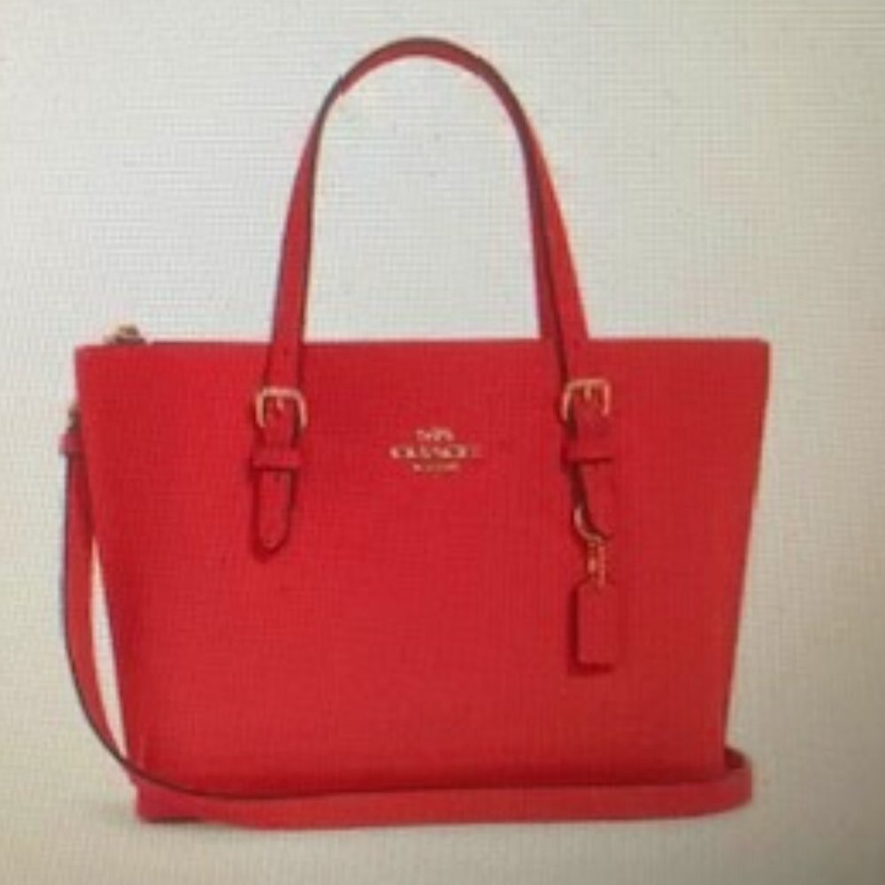 Coach Mollie Tote Gold/Strawberry Haze Color Bag NWT
